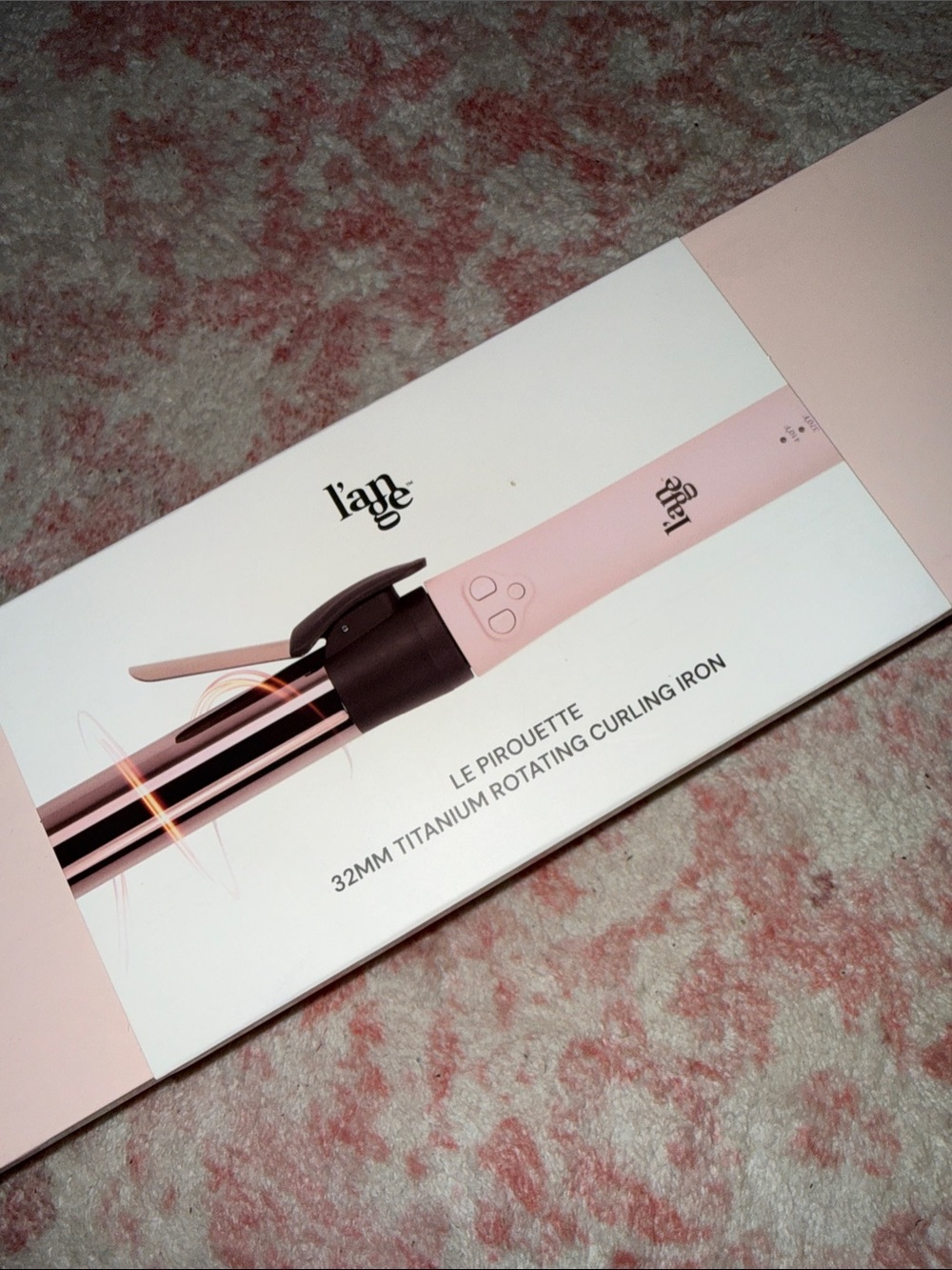 Lange Le Pirouette 32mm Rotating Curling Iron - Pale Pink and Rose Gold Accents